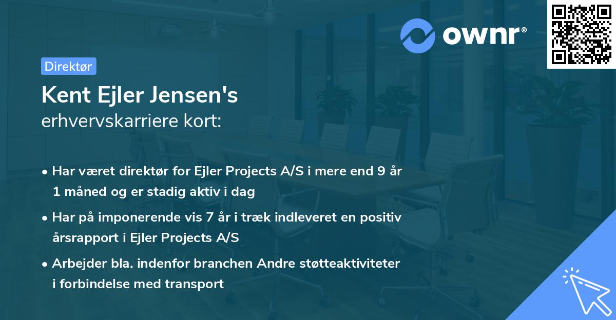 Kent Ejler Jensen's erhvervskarriere kort