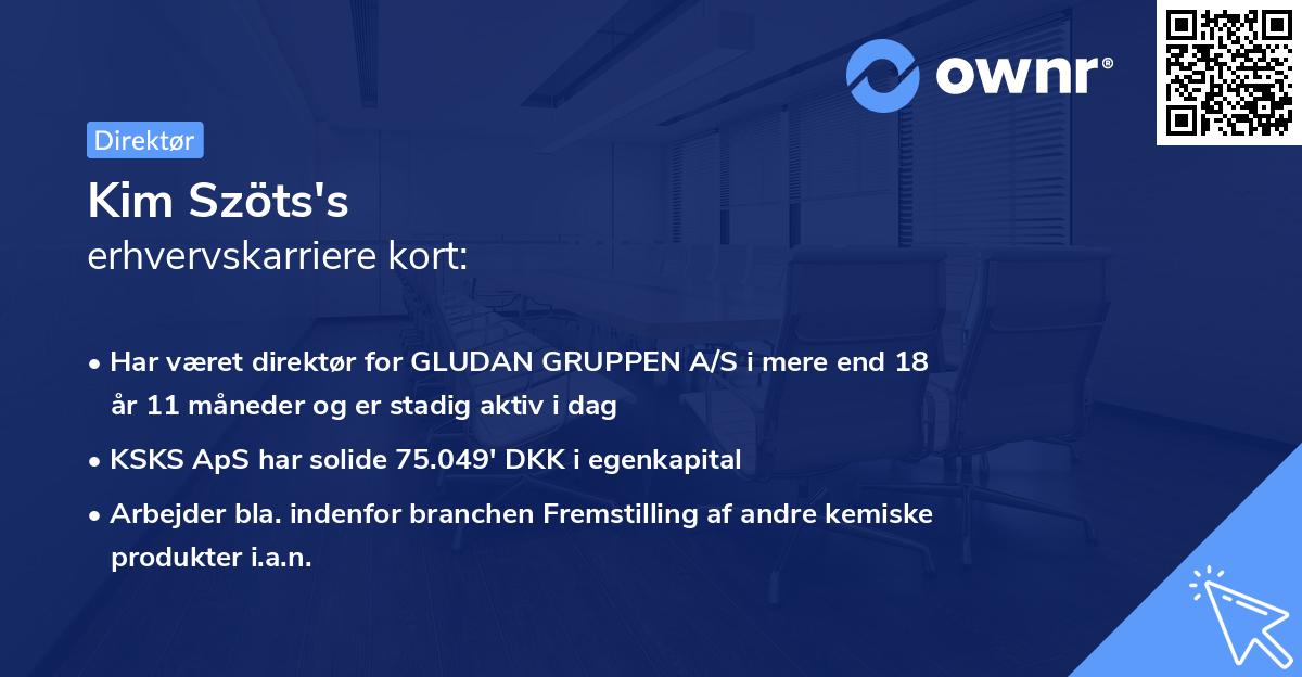 Kim Szöts's erhvervskarriere kort
