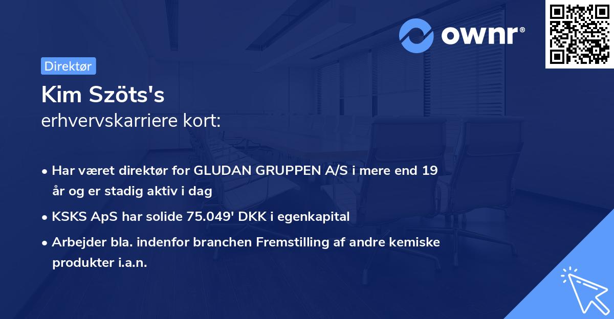 Kim Szöts's erhvervskarriere kort