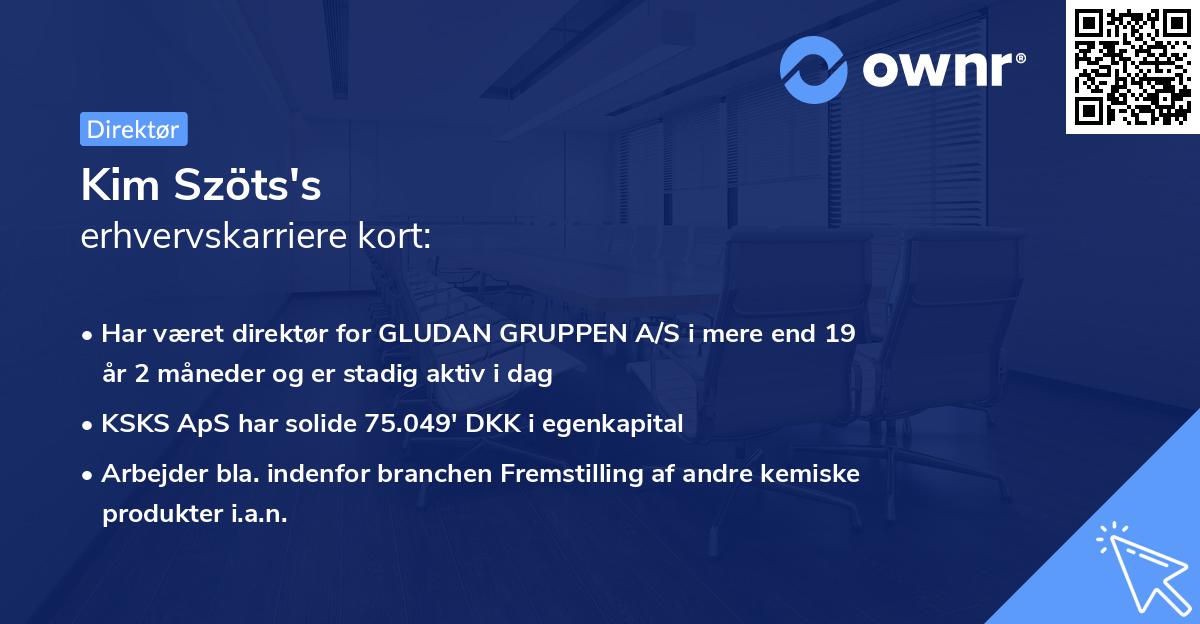 Kim Szöts's erhvervskarriere kort
