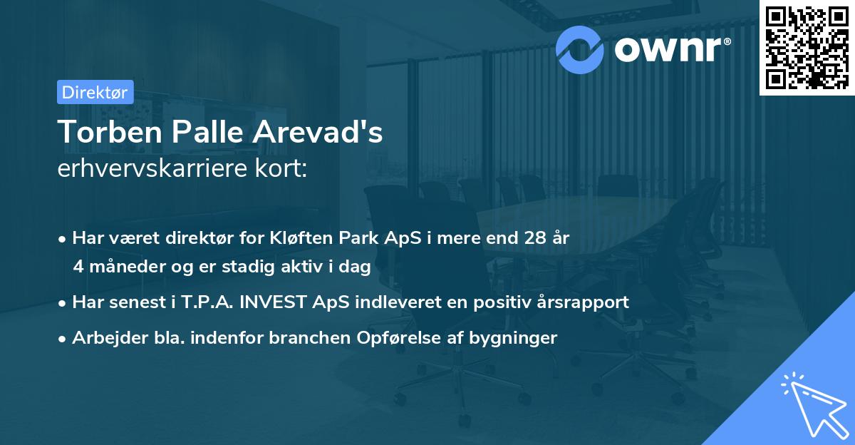 Torben Palle Arevad's erhvervskarriere kort