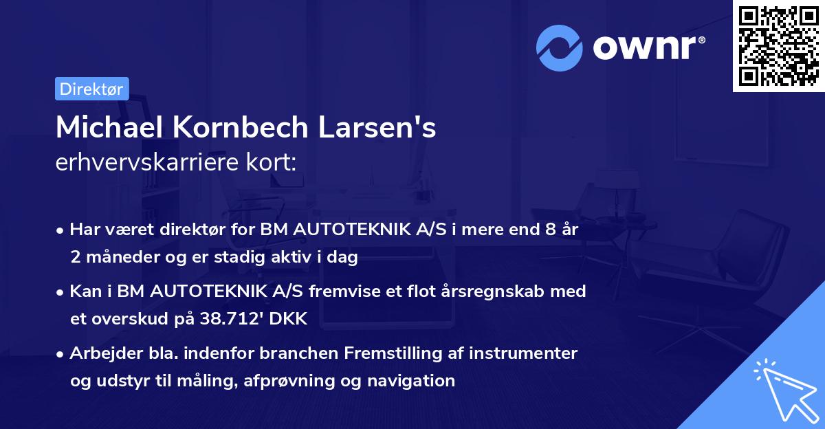 Michael Kornbech Larsen's erhvervskarriere kort