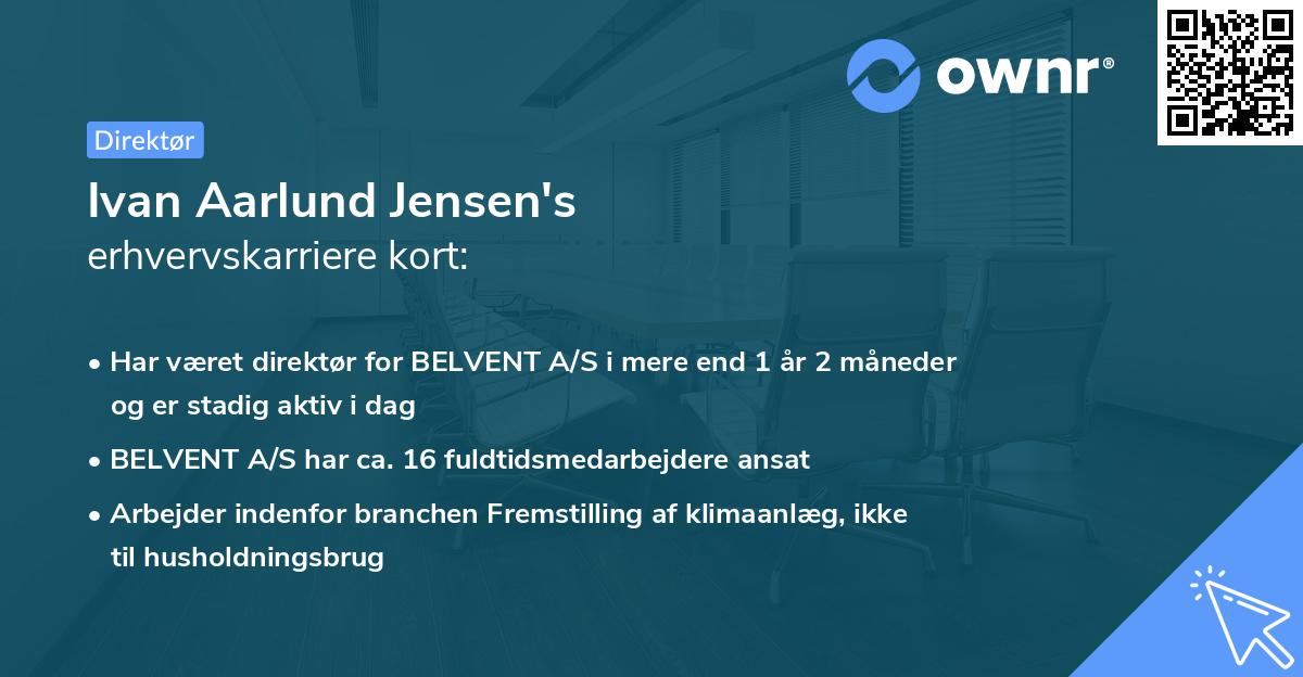 Ivan Aarlund Jensen's erhvervskarriere kort