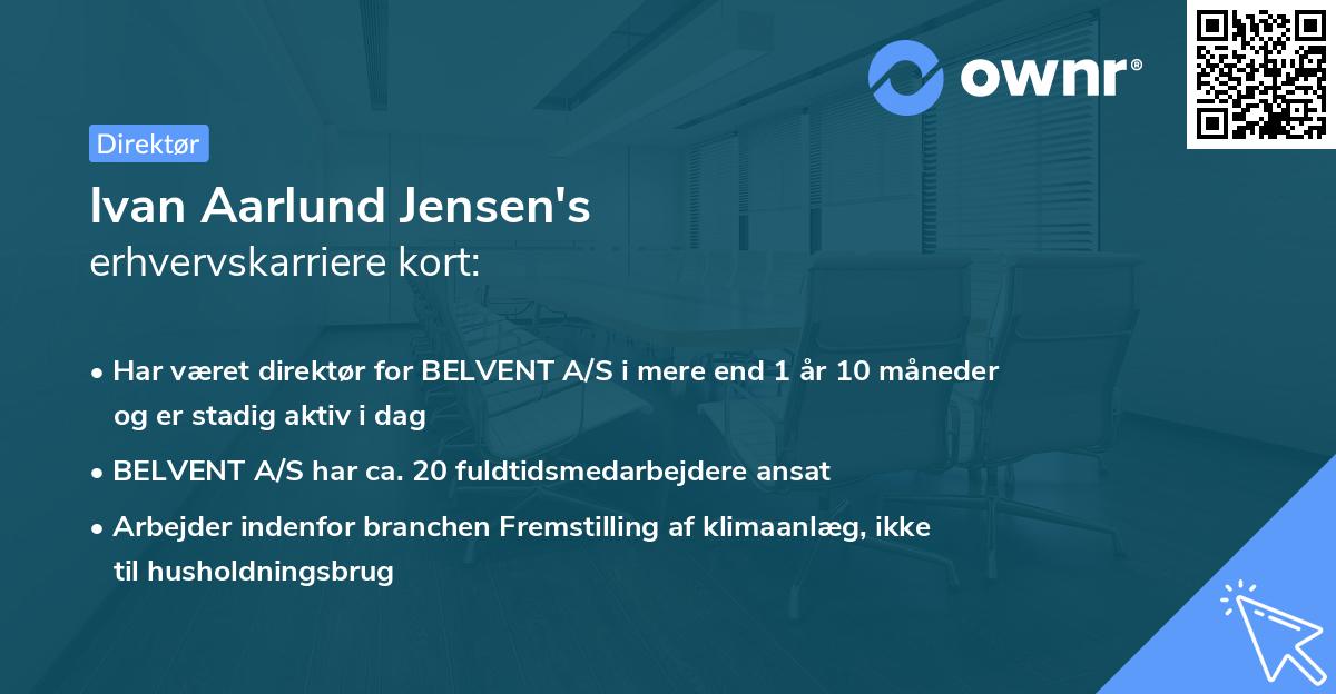 Ivan Aarlund Jensen's erhvervskarriere kort