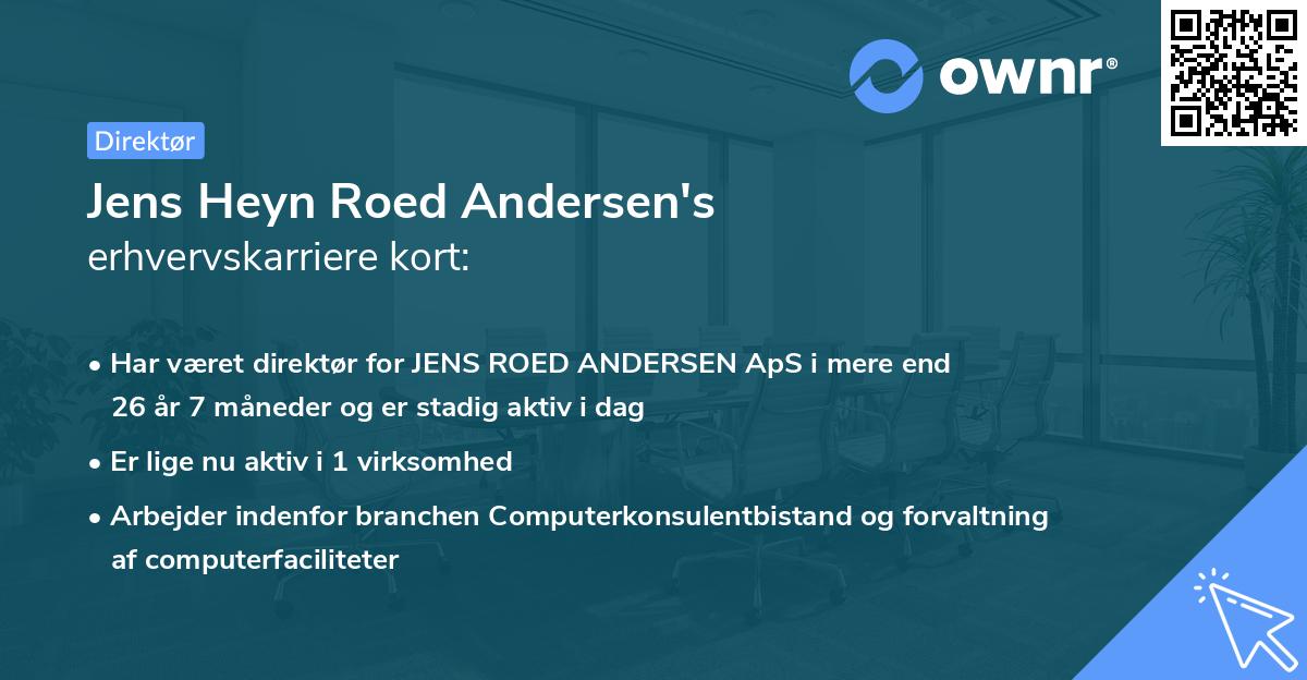 Jens Heyn Roed Andersen's erhvervskarriere kort