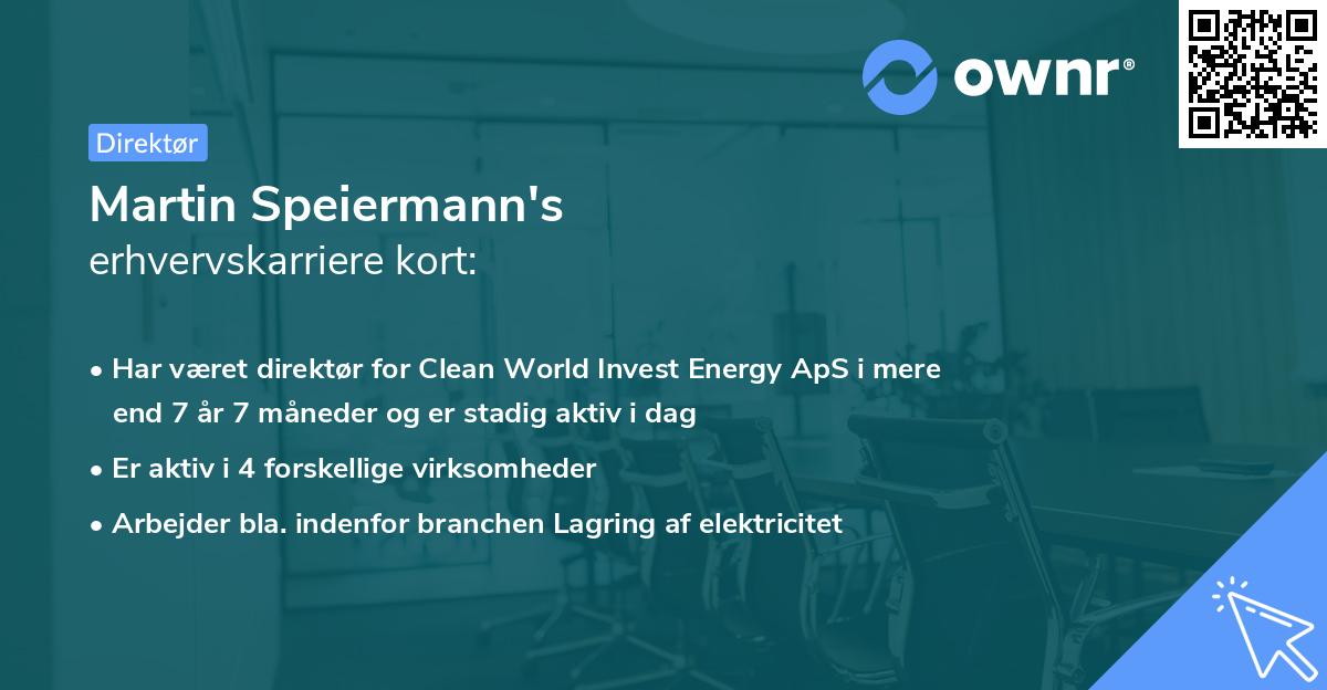Martin Speiermann's erhvervskarriere kort