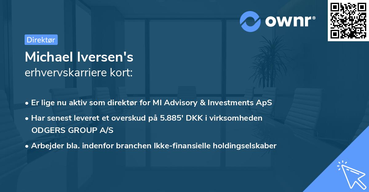 Michael Iversen's erhvervskarriere kort