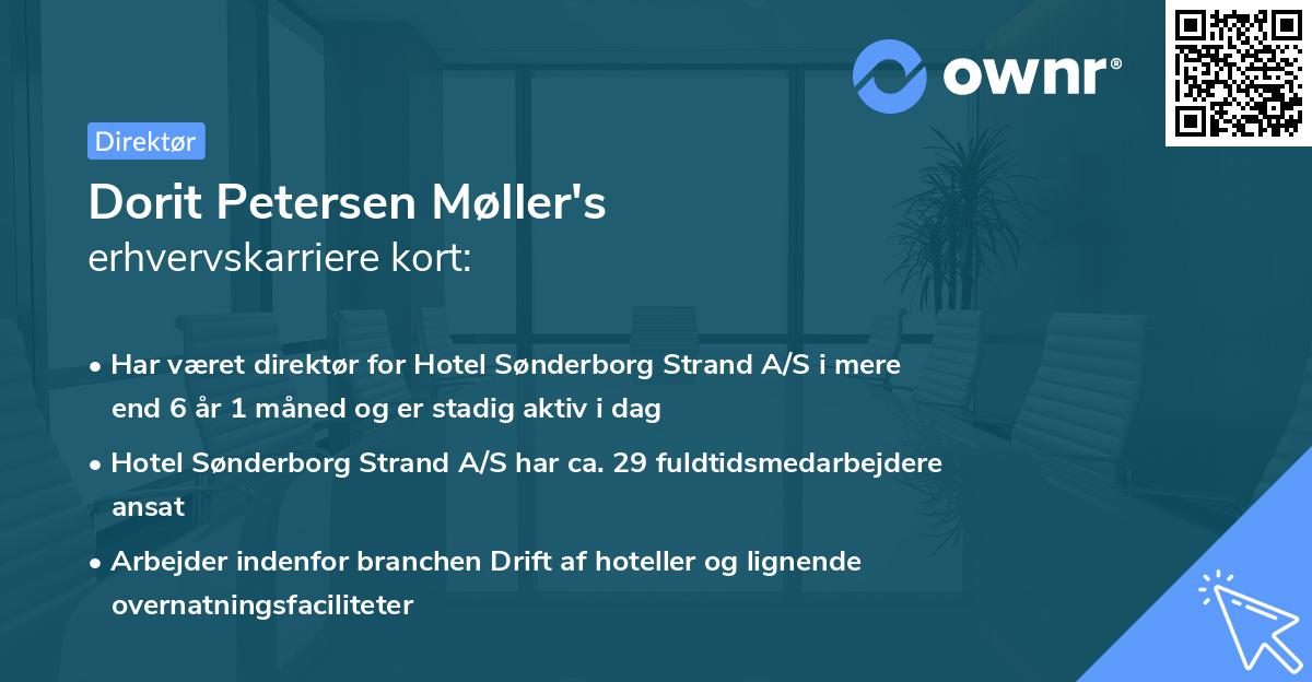 Dorit Petersen Møller's erhvervskarriere kort