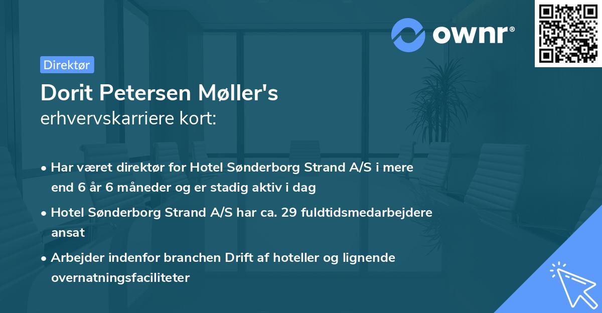 Dorit Petersen Møller's erhvervskarriere kort