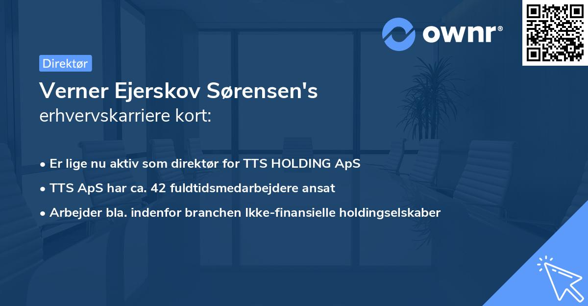 Verner Ejerskov Sørensen's erhvervskarriere kort