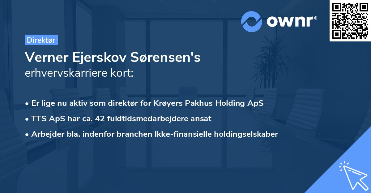 Verner Ejerskov Sørensen's erhvervskarriere kort