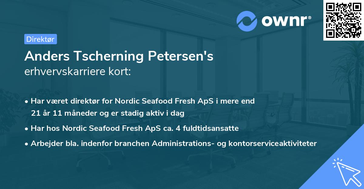 Anders Tscherning Petersen's erhvervskarriere kort
