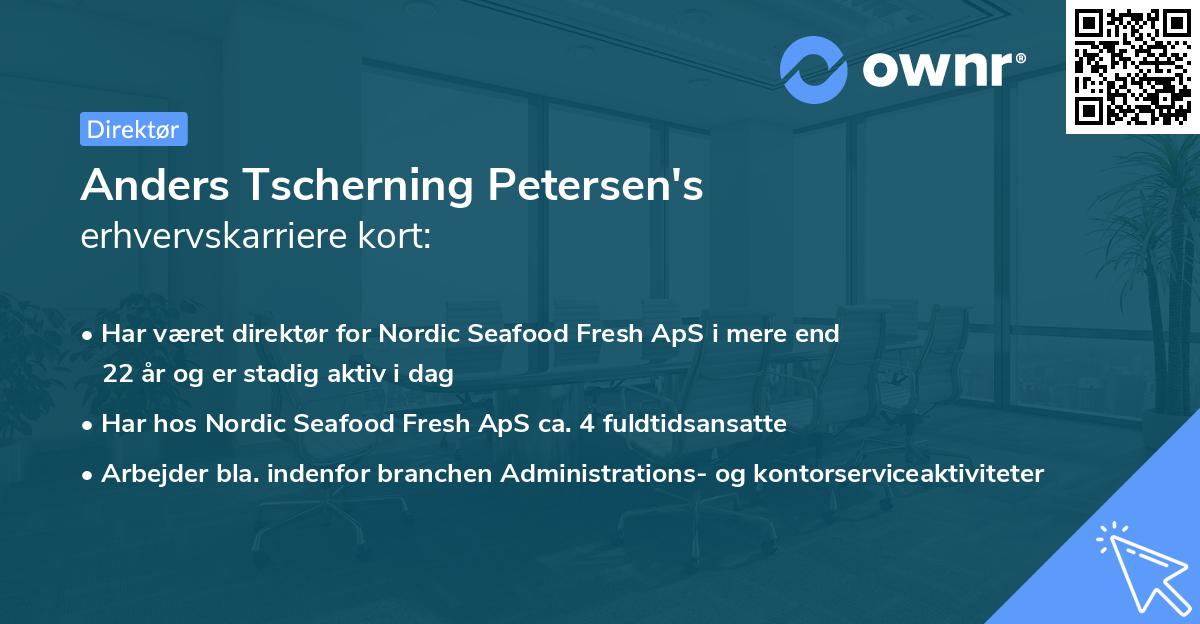 Anders Tscherning Petersen's erhvervskarriere kort