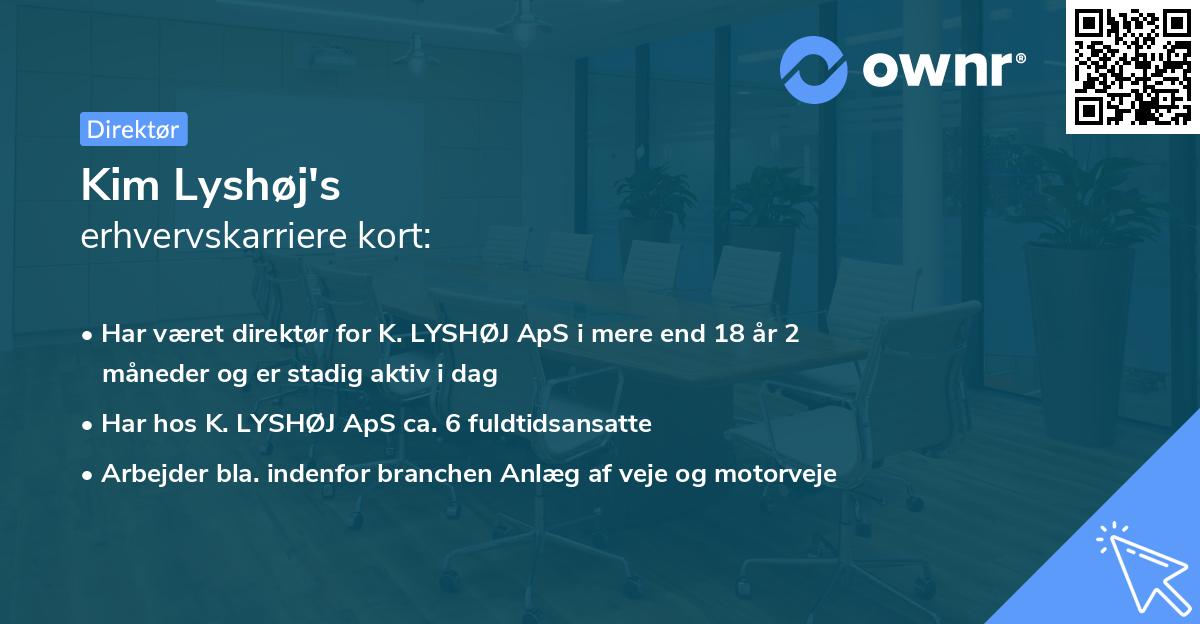 Kim Lyshøj's erhvervskarriere kort