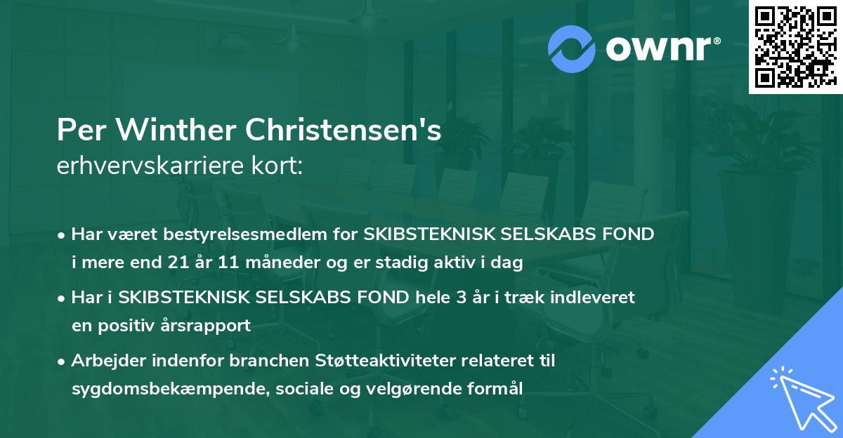 Per Winther Christensen's erhvervskarriere kort