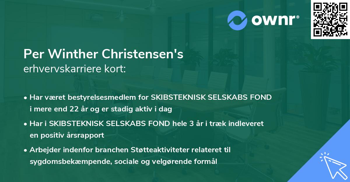 Per Winther Christensen's erhvervskarriere kort