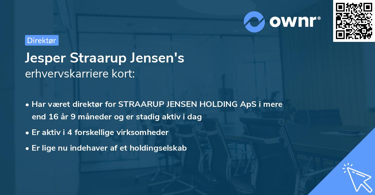 Jesper Straarup Jensen's erhvervskarriere kort