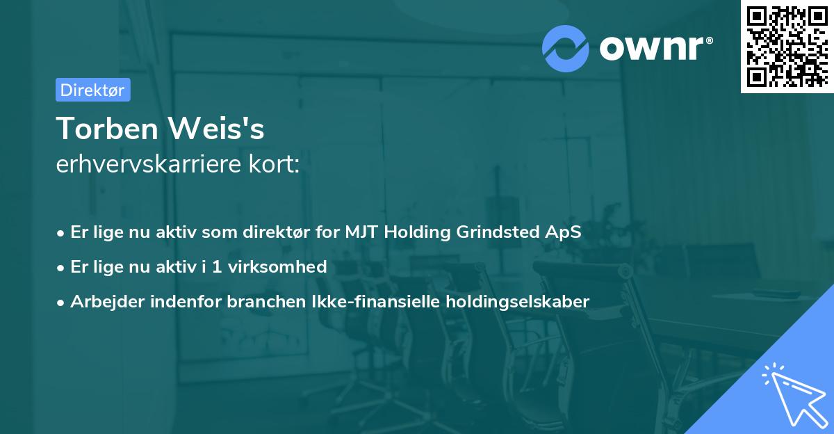 Torben Weis's erhvervskarriere kort