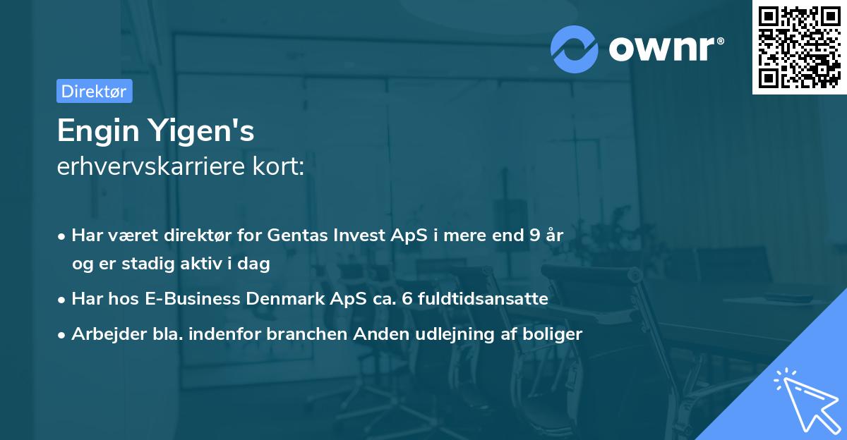 Engin Yigen's erhvervskarriere kort