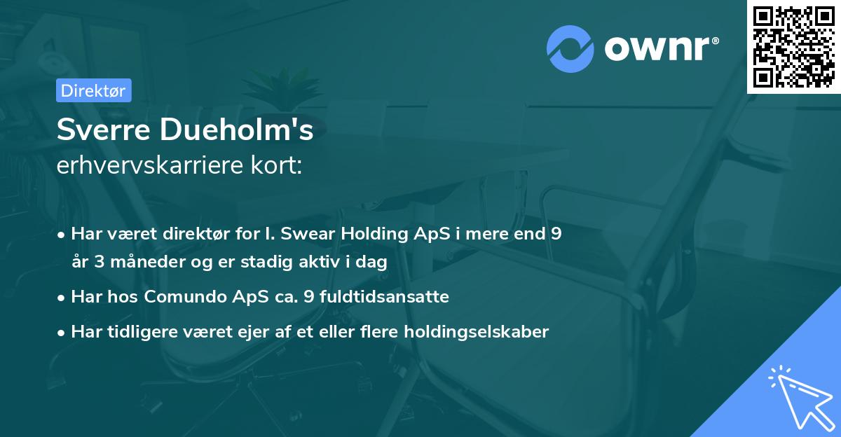 Sverre Dueholm's erhvervskarriere kort