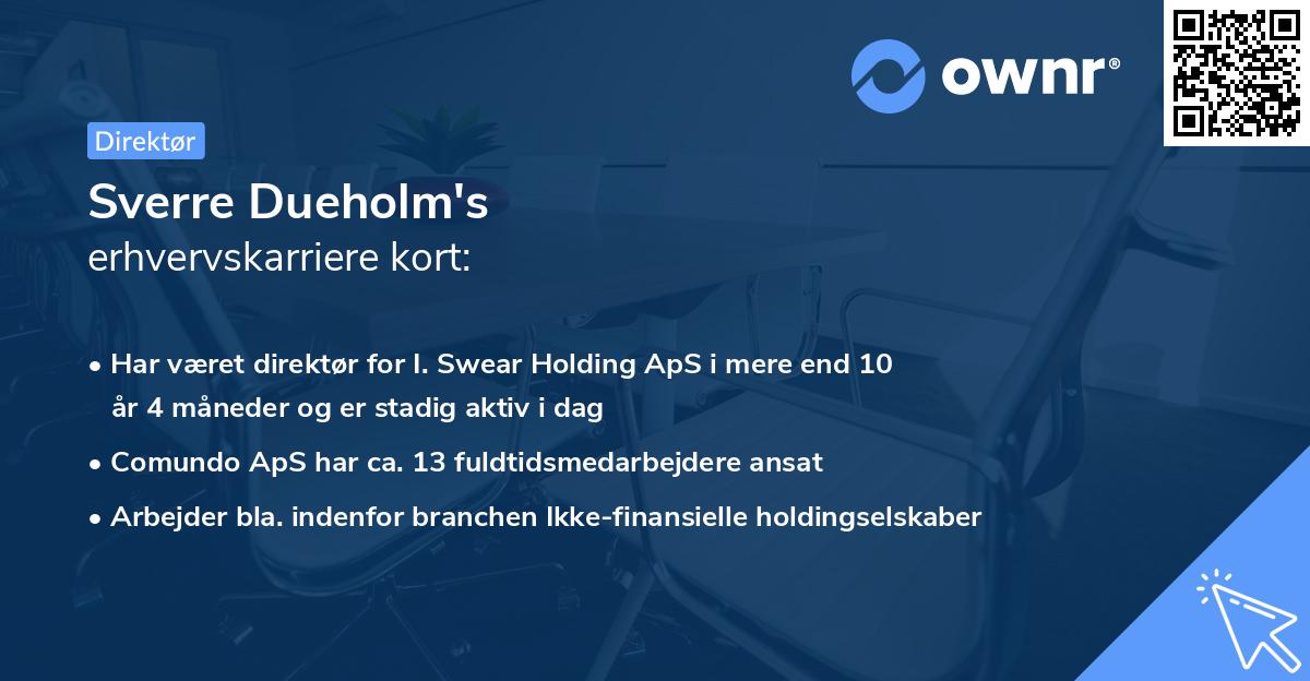 Sverre Dueholm's erhvervskarriere kort