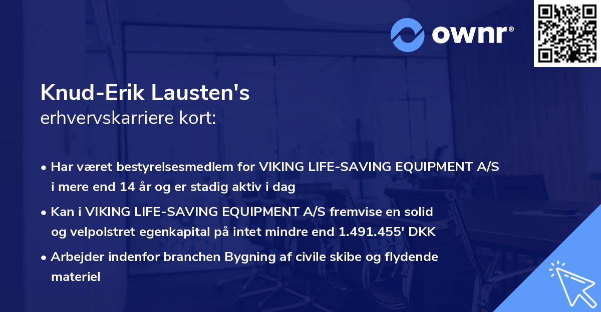 Knud-Erik Lausten's erhvervskarriere kort