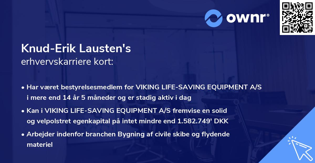 Knud-Erik Lausten's erhvervskarriere kort
