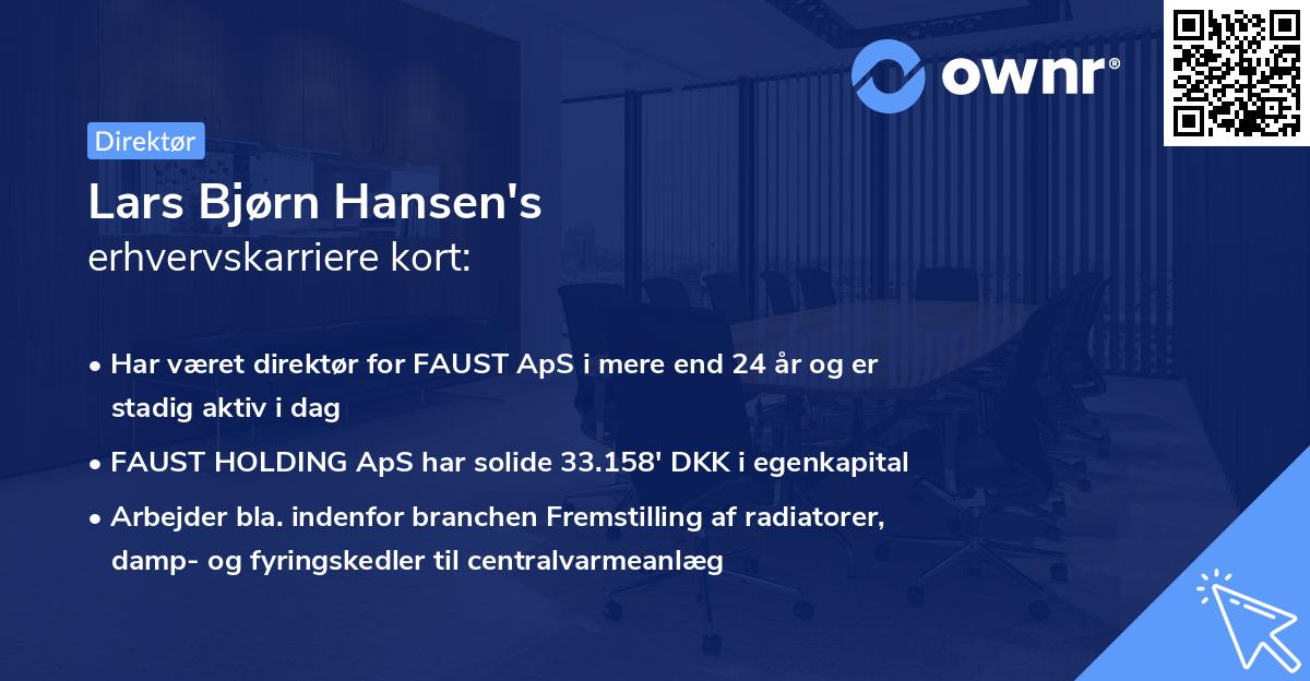 Lars Bjørn Hansen's erhvervskarriere kort