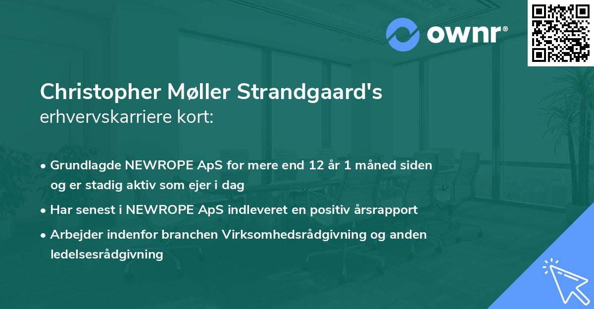 Christopher Møller Strandgaard's erhvervskarriere kort