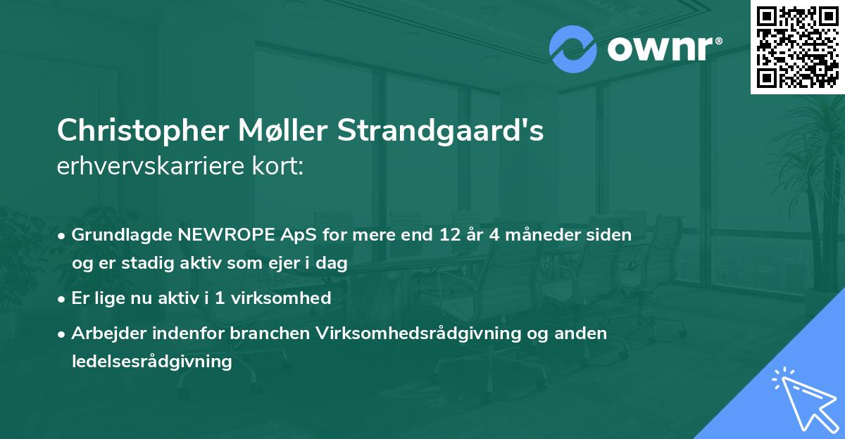 Christopher Møller Strandgaard's erhvervskarriere kort