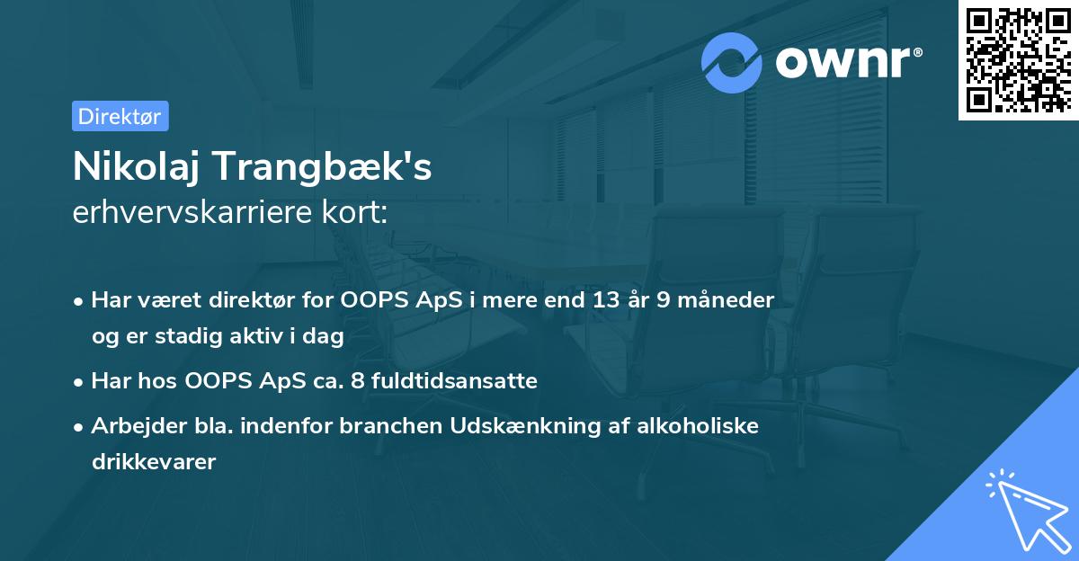 Nikolaj Trangbæk's erhvervskarriere kort
