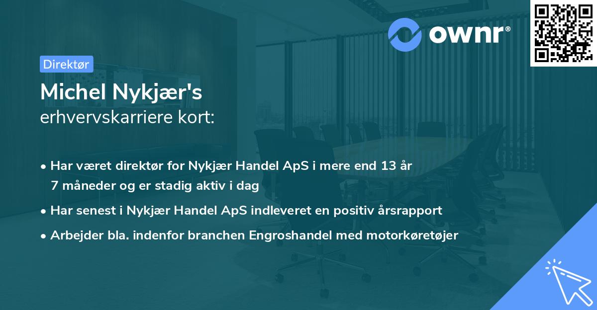 Michel Nykjær's erhvervskarriere kort