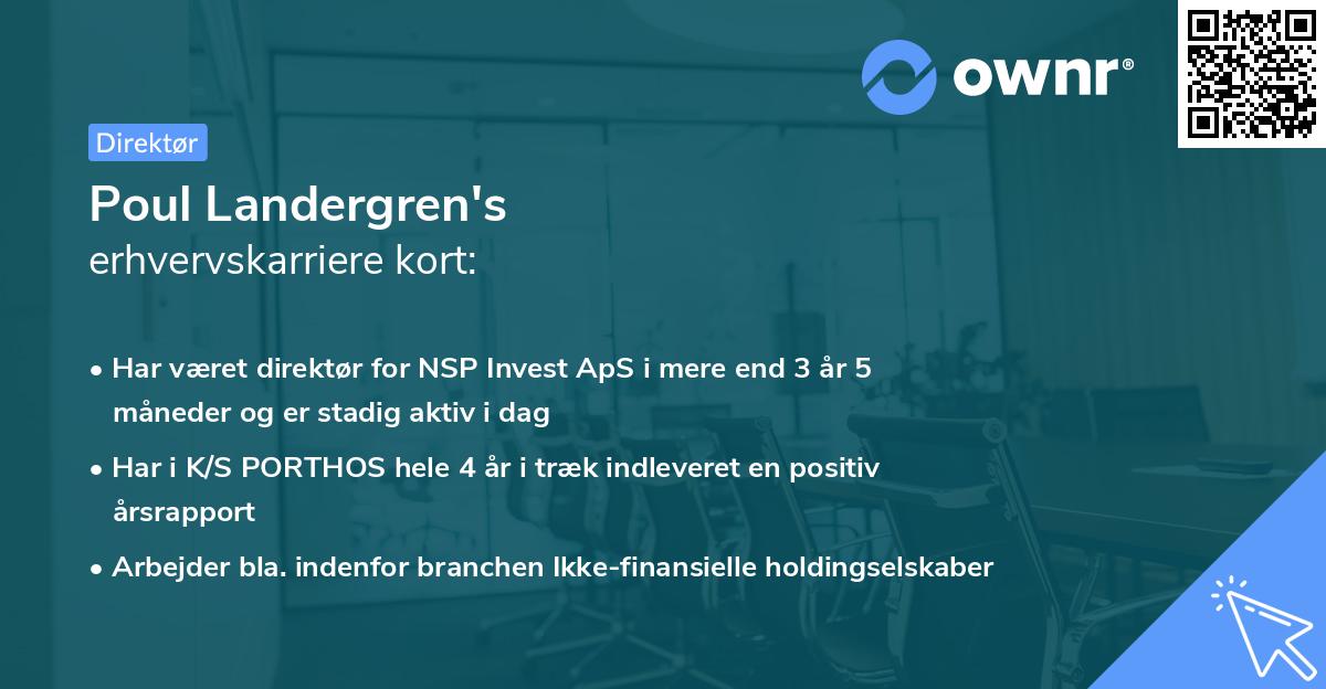 Poul Landergren's erhvervskarriere kort
