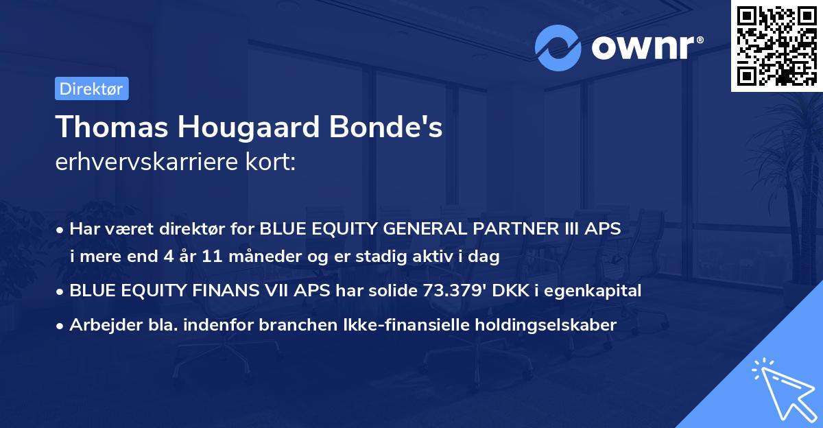 Thomas Hougaard Bonde's erhvervskarriere kort