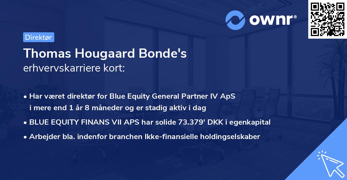 Thomas Hougaard Bonde's erhvervskarriere kort