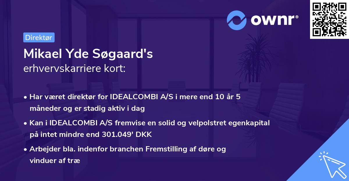 Mikael Yde Søgaard's erhvervskarriere kort