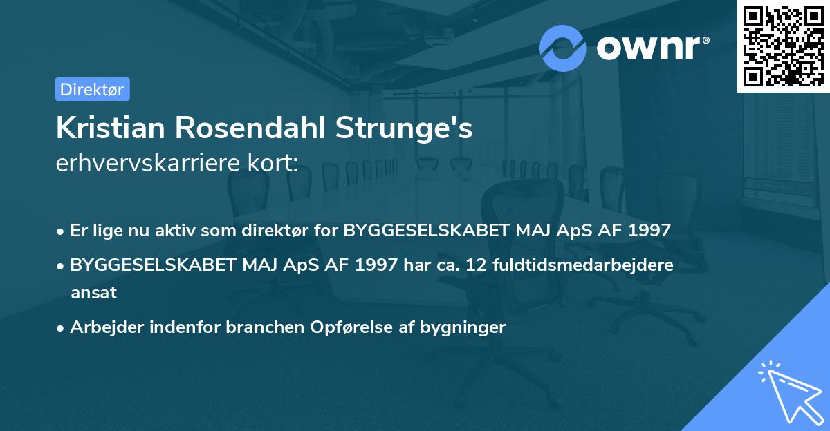 Kristian Rosendahl Strunge's erhvervskarriere kort