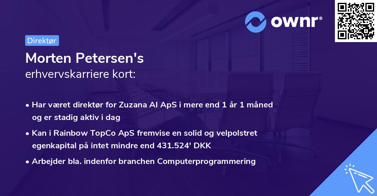 Morten Petersen's erhvervskarriere kort