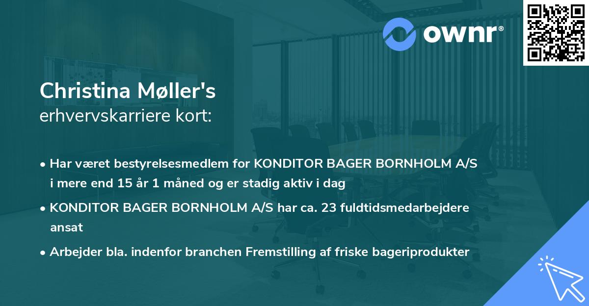 Christina Møller's erhvervskarriere kort