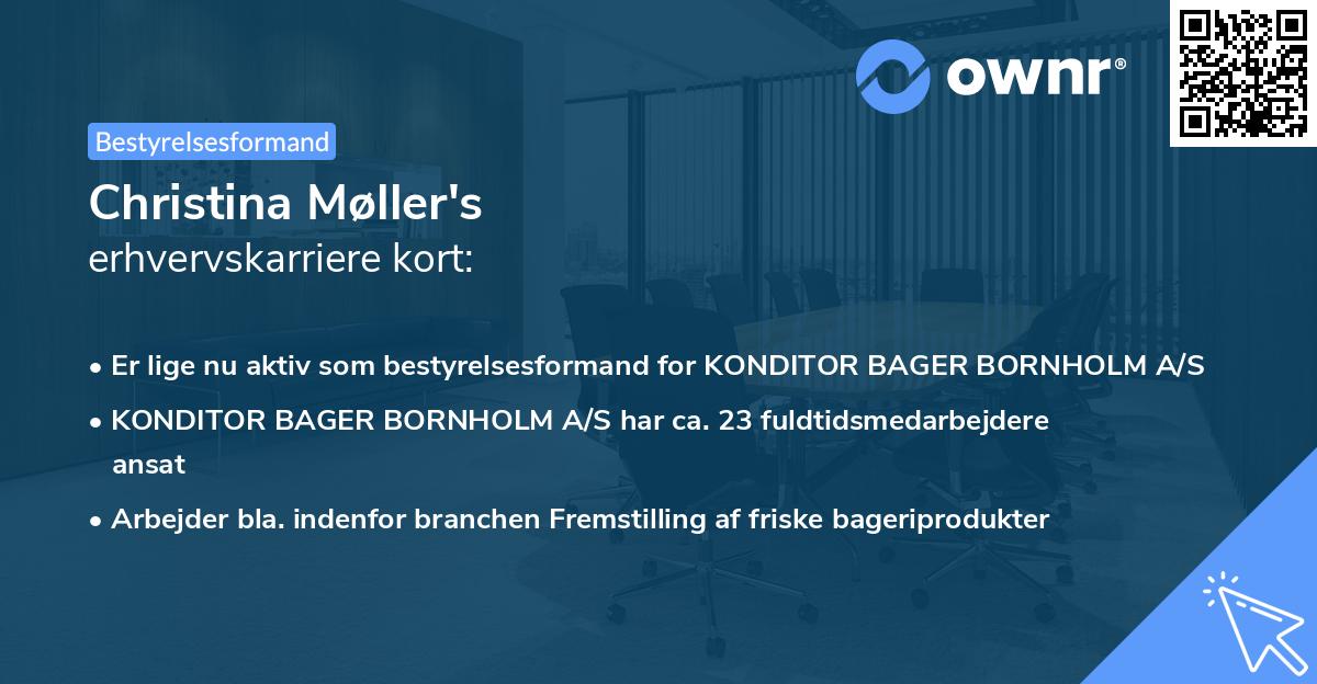Christina Møller's erhvervskarriere kort