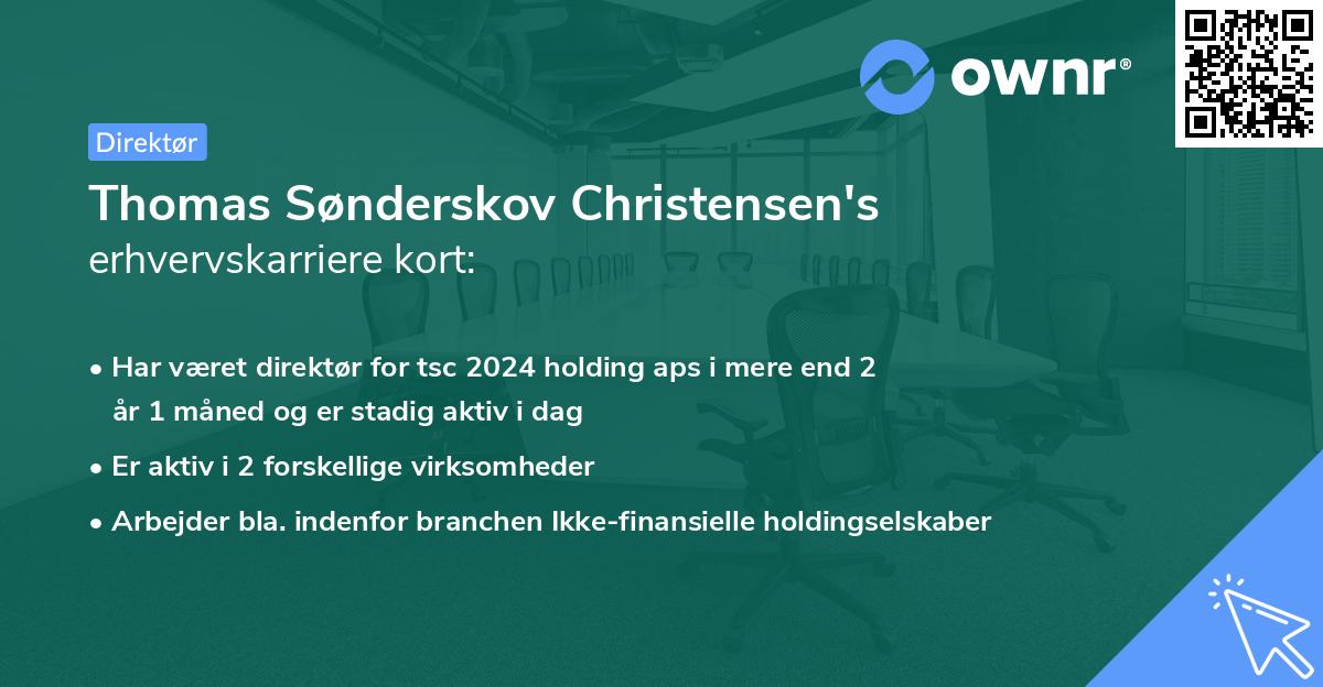 Thomas Sønderskov Christensen's erhvervskarriere kort