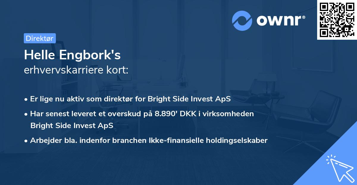 Helle Engbork's erhvervskarriere kort