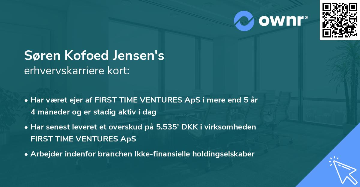 Søren Kofoed Jensen's erhvervskarriere kort