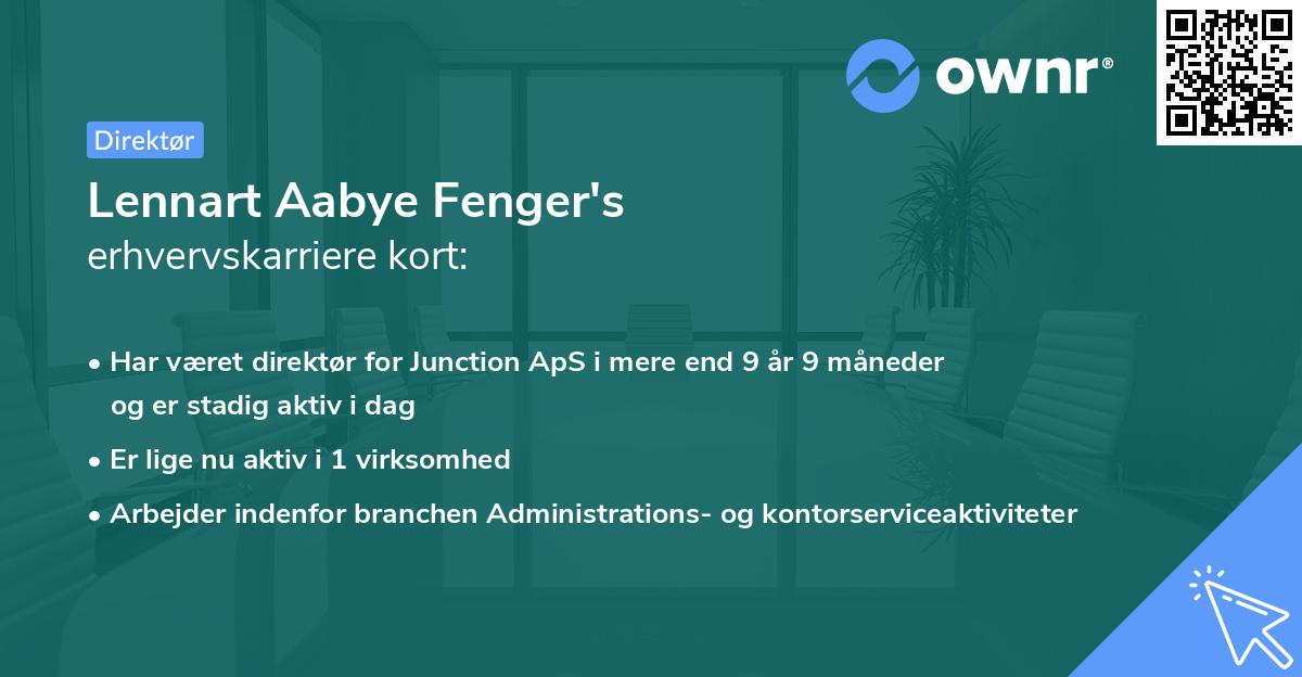 Lennart Aabye Fenger's erhvervskarriere kort