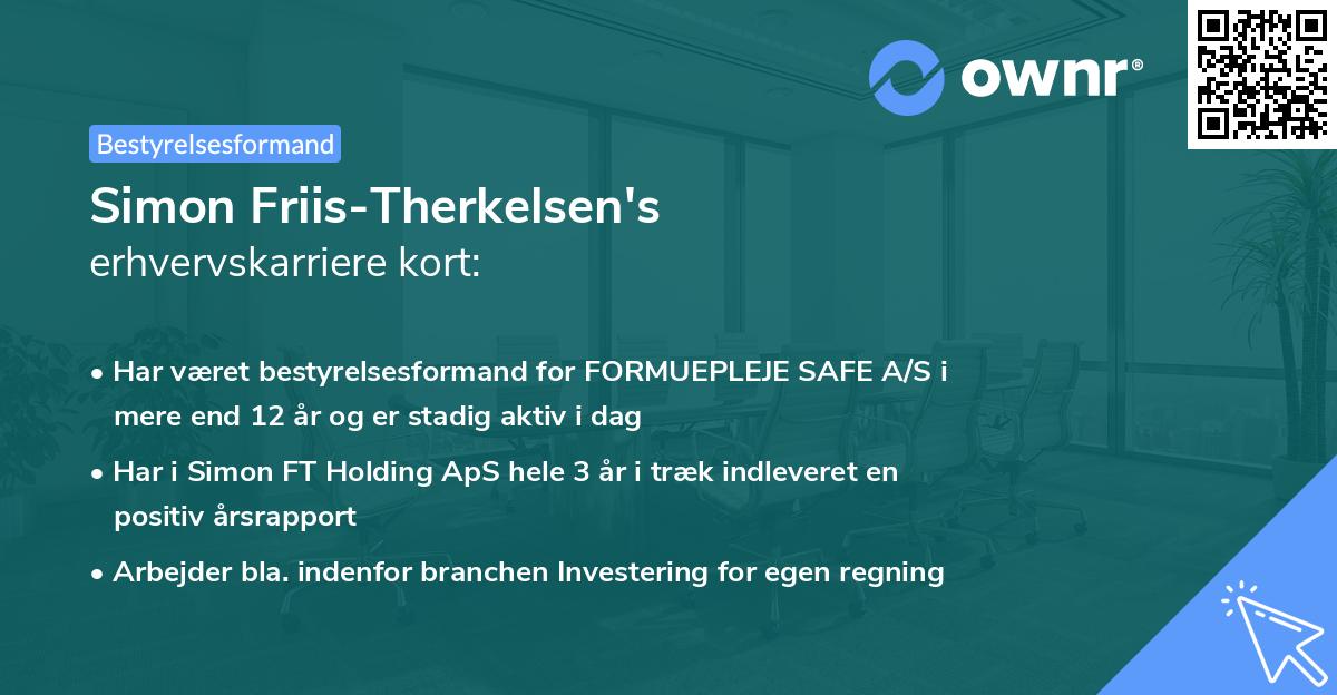 Simon Friis-Therkelsen's erhvervskarriere kort