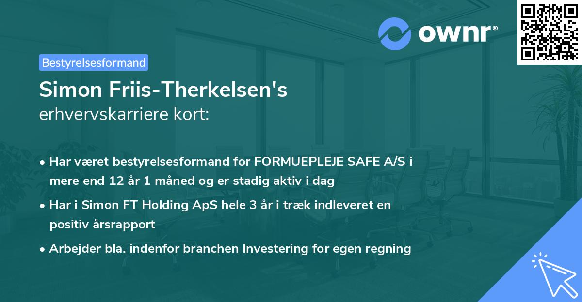 Simon Friis-Therkelsen's erhvervskarriere kort