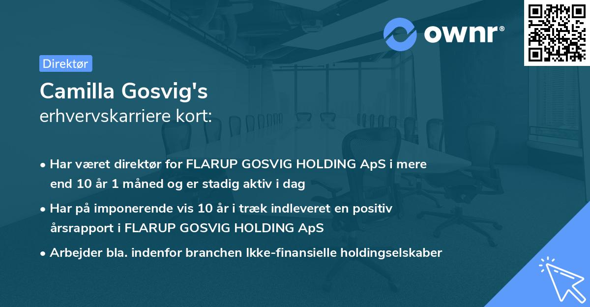 Camilla Gosvig's erhvervskarriere kort