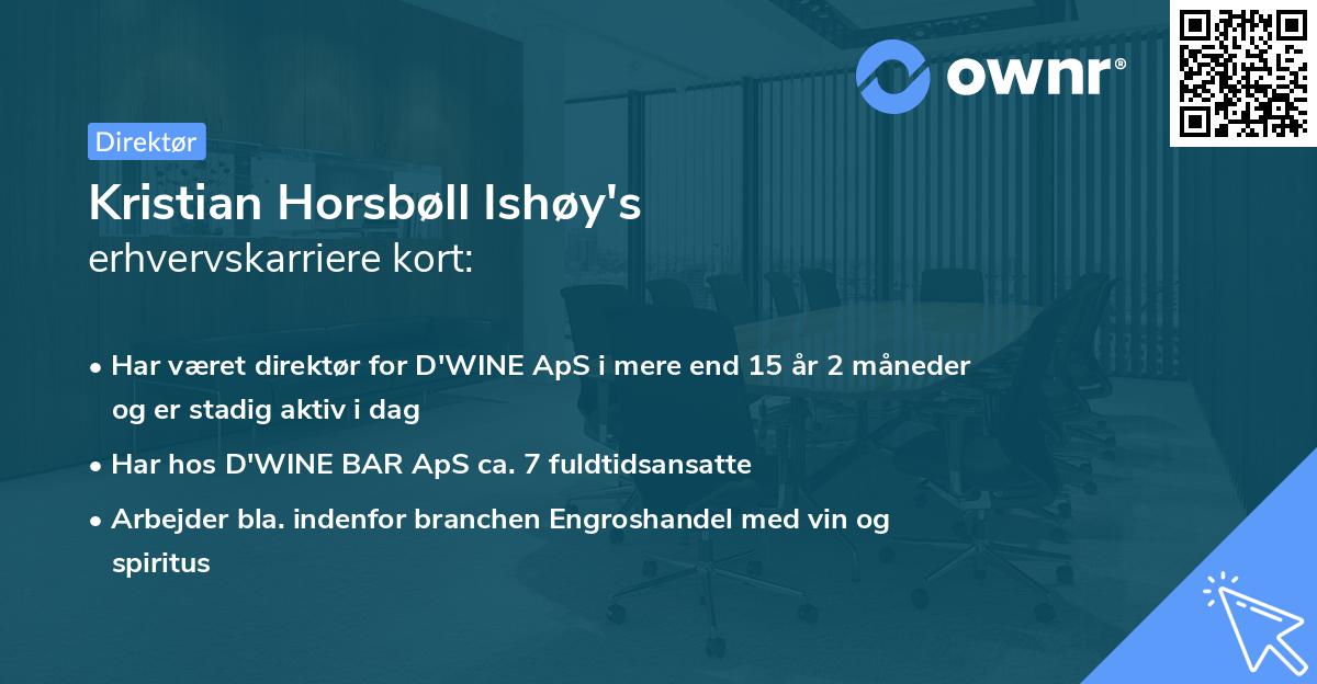 Kristian Horsbøll Ishøy's erhvervskarriere kort