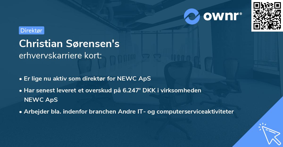 Christian Sørensen's erhvervskarriere kort
