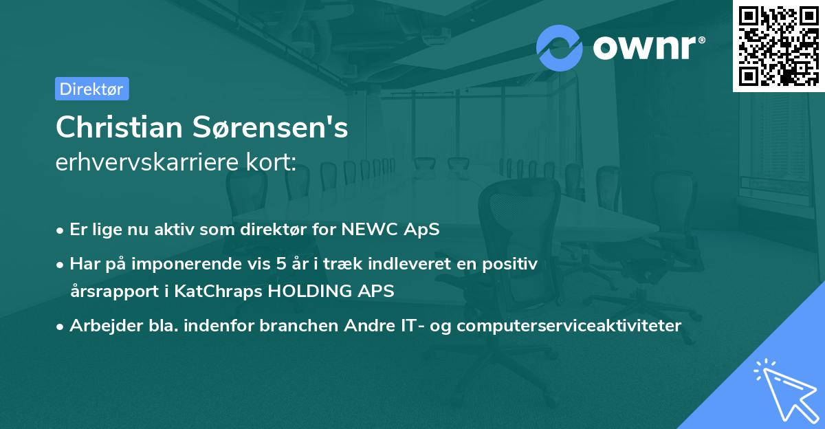 Christian Sørensen's erhvervskarriere kort